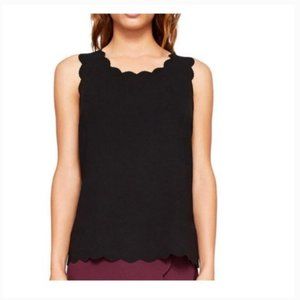Ted Baker black scallop detail vest top 1 NWOT